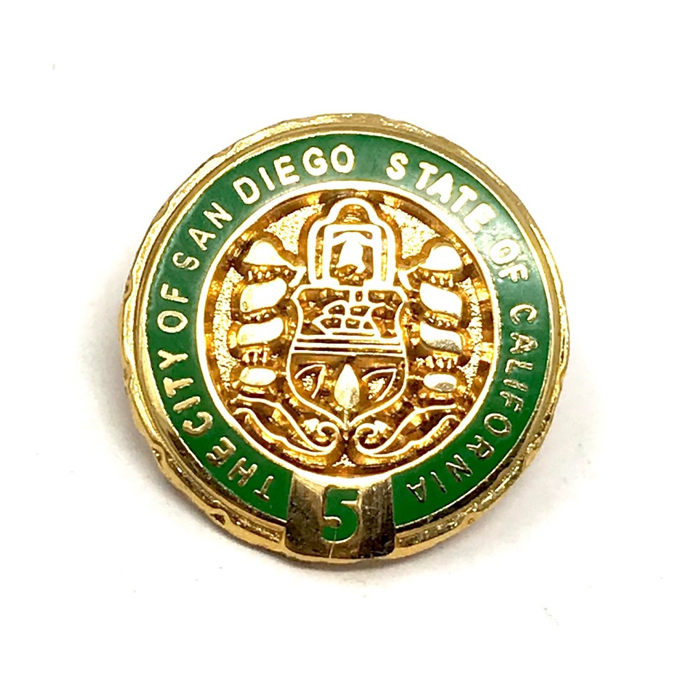The City of San Diego California 5 YR Service Pin